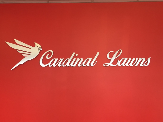 Hilliard, OH - 3D Brushed Metal Sign for Cardinal Lawns